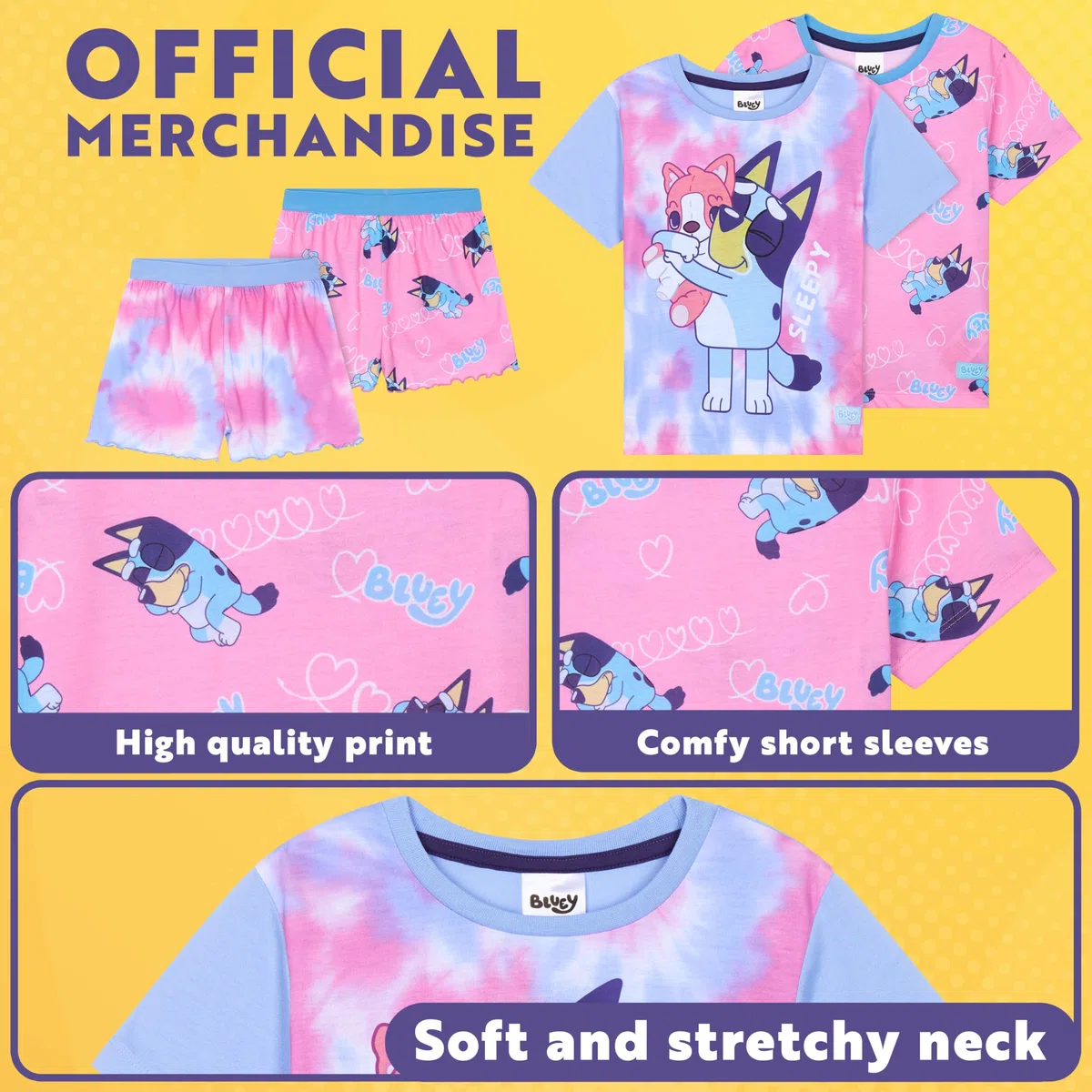 Get Trend Schlafanzug Mädchen Kurz Kinder Sommer Pyjama 2er Pack Weich Nachthemd Set für Kinder Kleinkinder Teenager