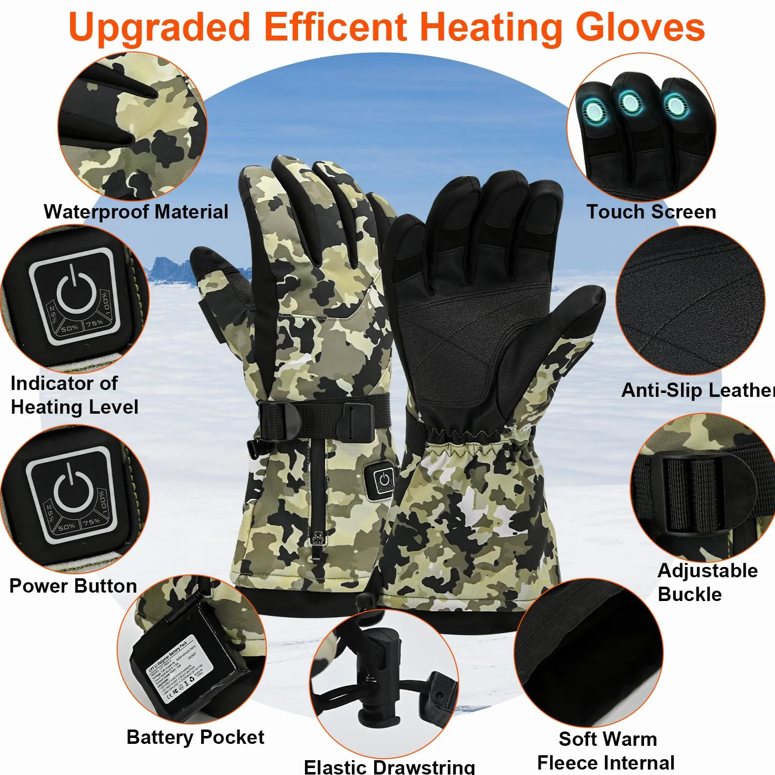 Podazz Beheizbare Handschuhes