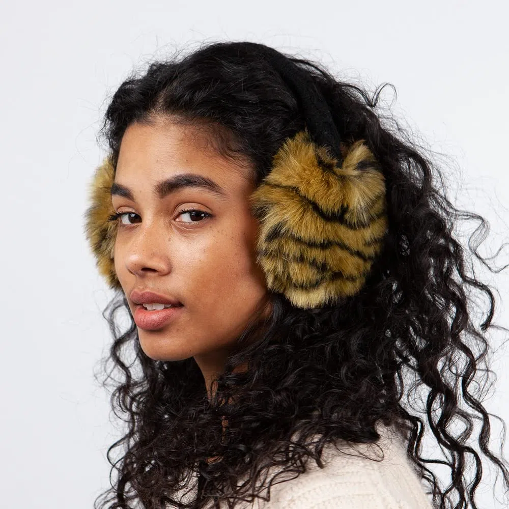Barts Fur Earmuffs Brown Tiger