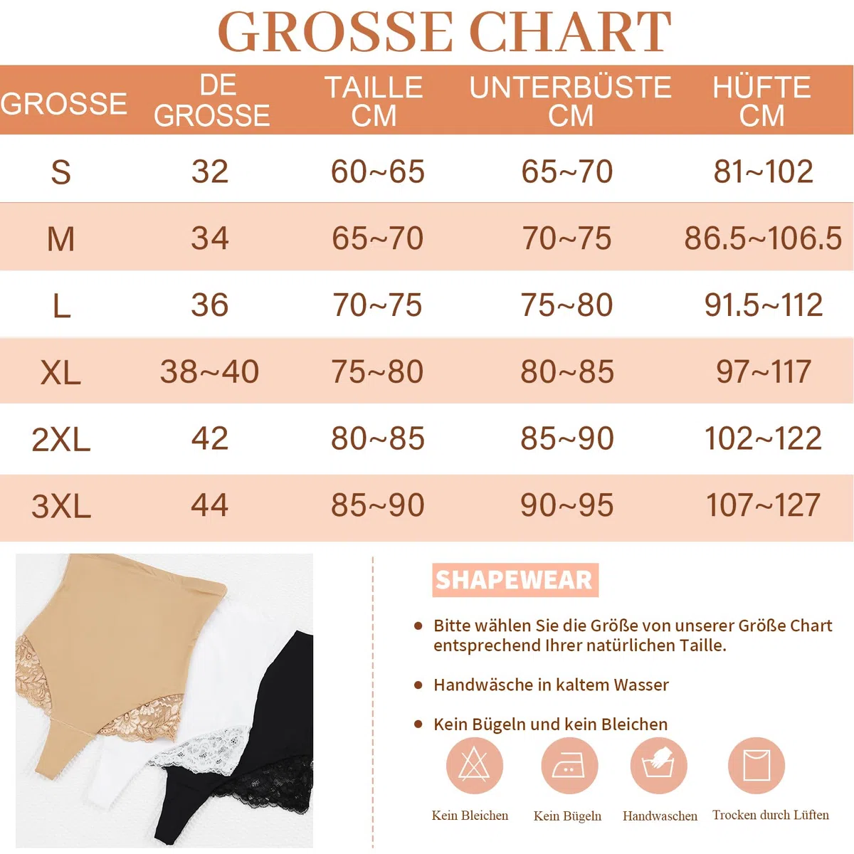 YARRCO Bauchweg Unterhose Damen Miederslips Spitze String Slips Tanga Shapewear Body Shaper Miederhose Formende Unterwäsche