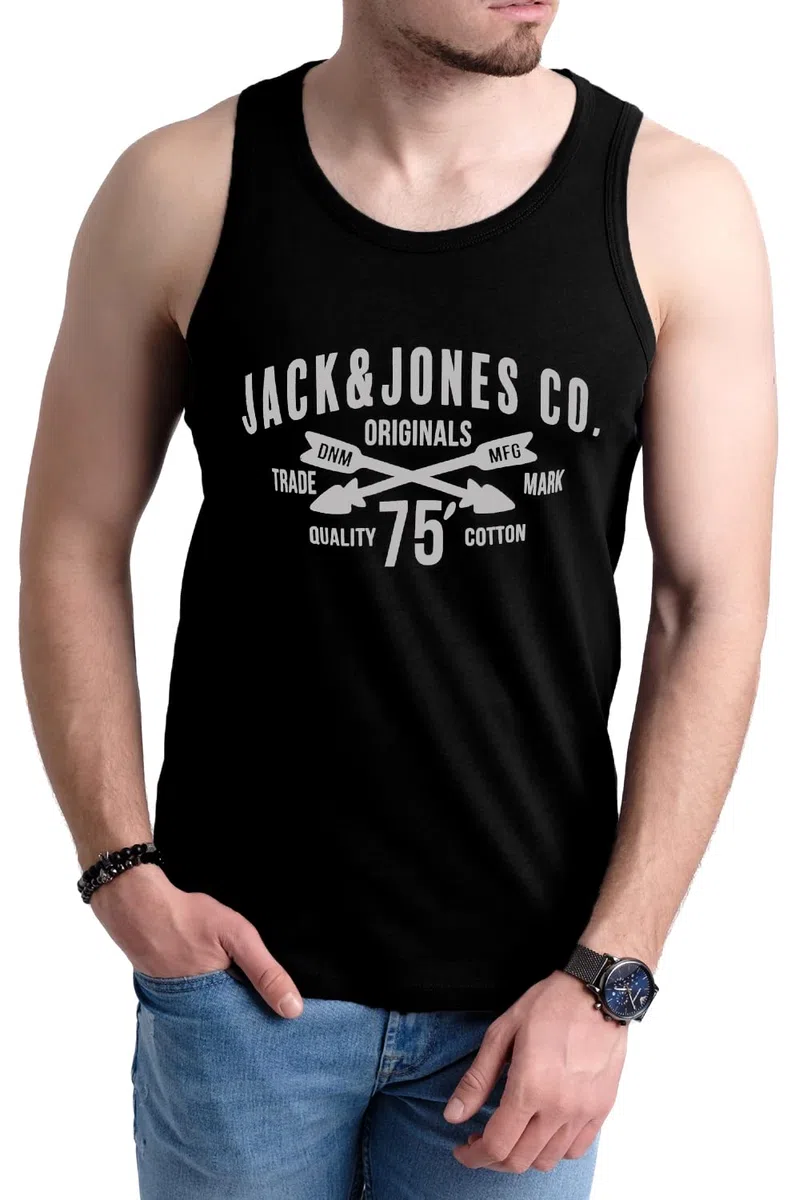 JACK & JONES Herren Tank-Tops Vielfältige Prints | Schmale Passform und atmungsaktive Baumwolle
