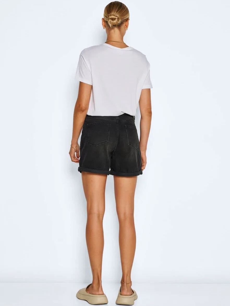 NOISY MAY NMSmiley Destroy Shorts Frauen Short schwarz Basics, Streetwear