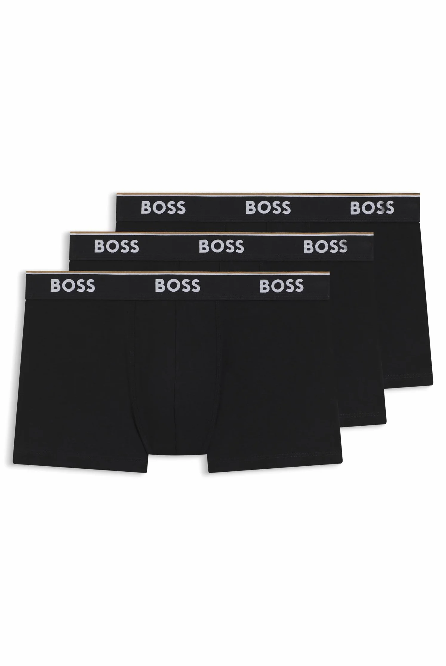 BOSS Herren Power Boxer Trunks Unterhosen Cotton Stretch 3er Pack