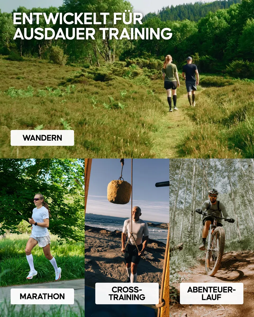 DANISH ENDURANCE Pro Performance Kompressionsstrümpfe, 26-32 mmHg, Extra starke Kompression für Training & Regeneration, Atmungsaktiv & Schweißableitend, Unisex, für Herren & Damen