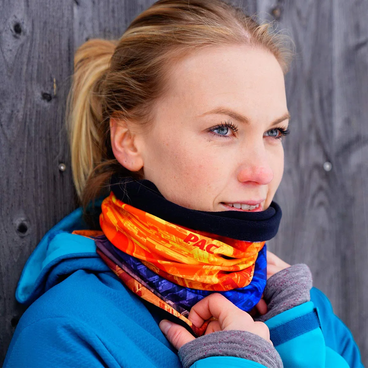 P.A.C. Twisted Fleece Multifunktionstuch - Outdoortuch, Skituch, Halstuch, Schlauchtuch, Unisex, 10 Tragevarianten