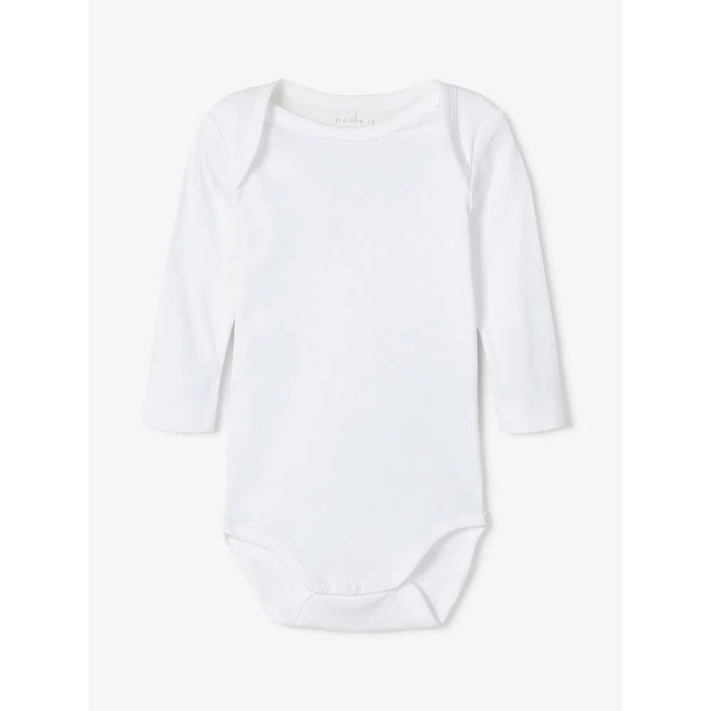 NAME IT 3er Pack Unisex Langarm Baby Bodys aus Bio-Baumwolle