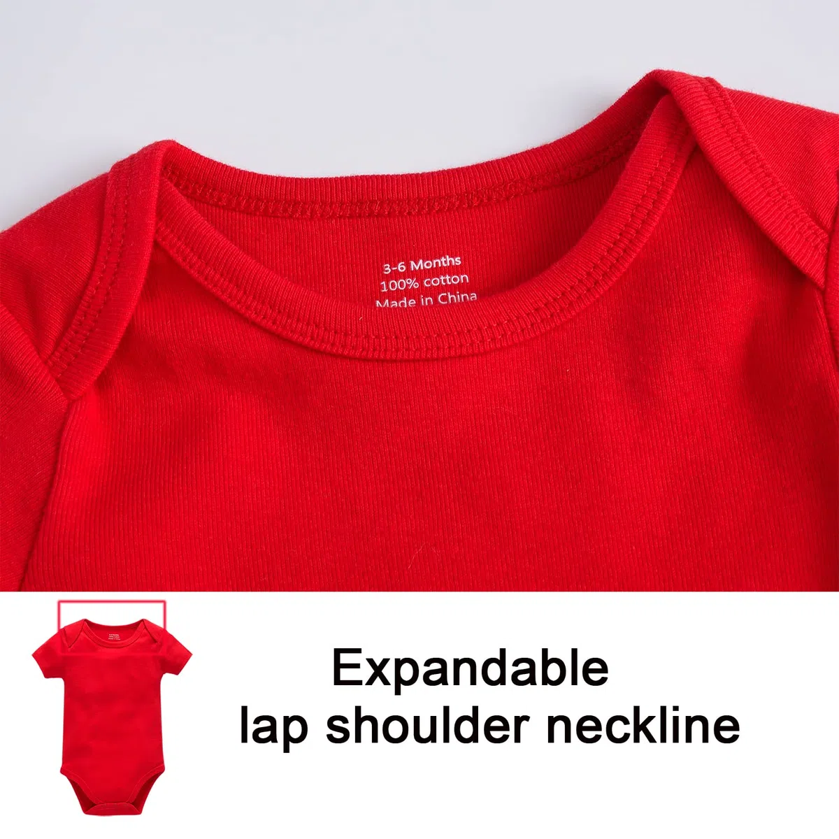 kavkas Baby-Strampler, kurzärmelig, weiche Baumwolle, Einteiler, Unterhemden, 3er-Pack, 0-24 Monate