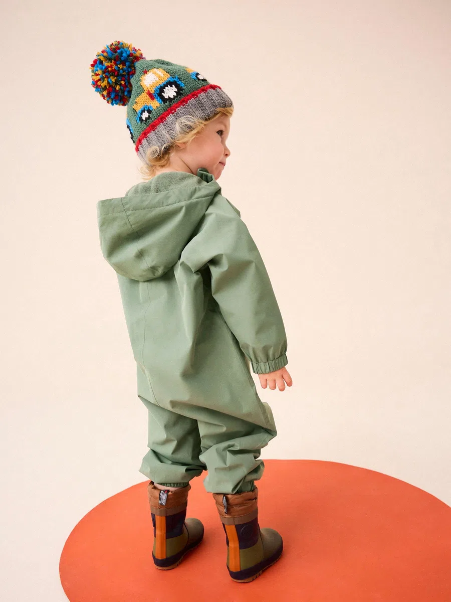 NEXT Jungen Standard Wasserdichter Matschanzug mit Fleecefutter Khaki Grün 110-116