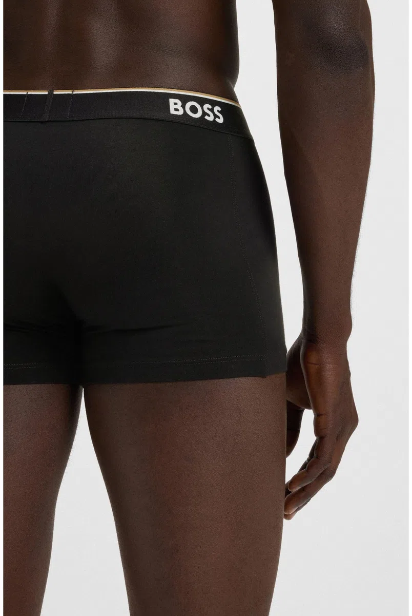 BOSS Herren Power Boxer Trunks Unterhosen Cotton Stretch 3er Pack