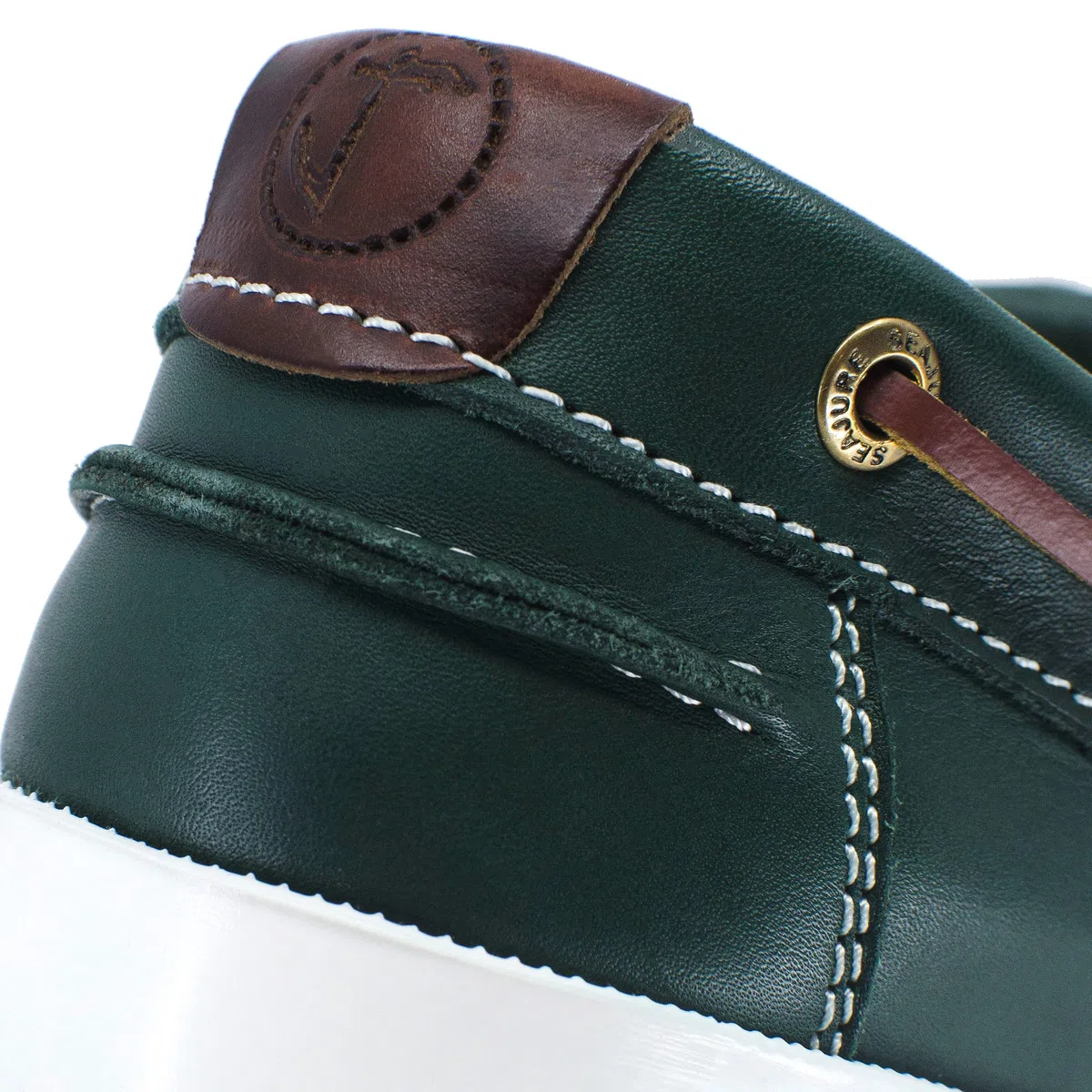 Seajure Damen Bootsschuhe Matira Grün Leder