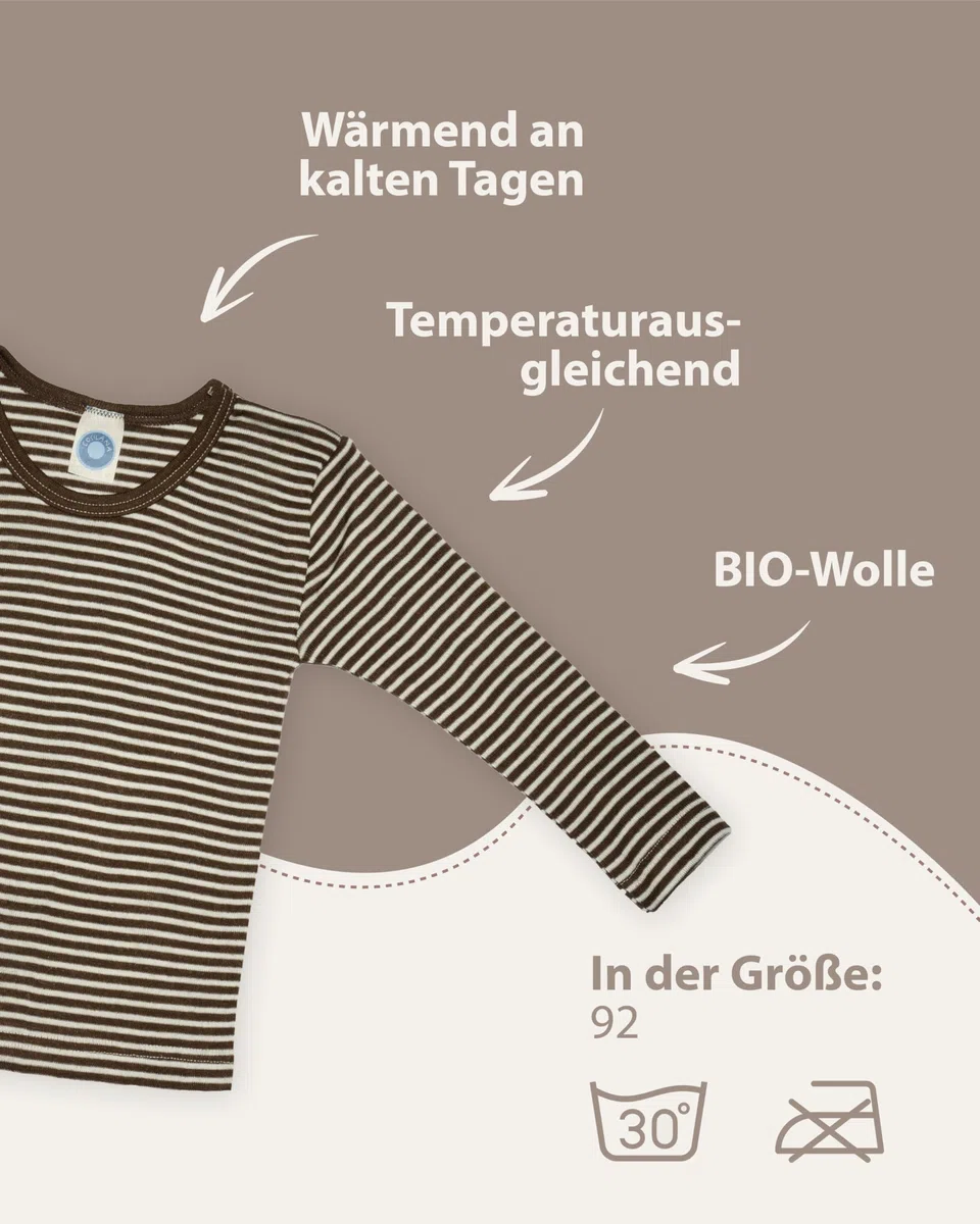 Cosilana, Kinder Unterhemd Langarm, 70% Wolle (kbT), 30% Seide