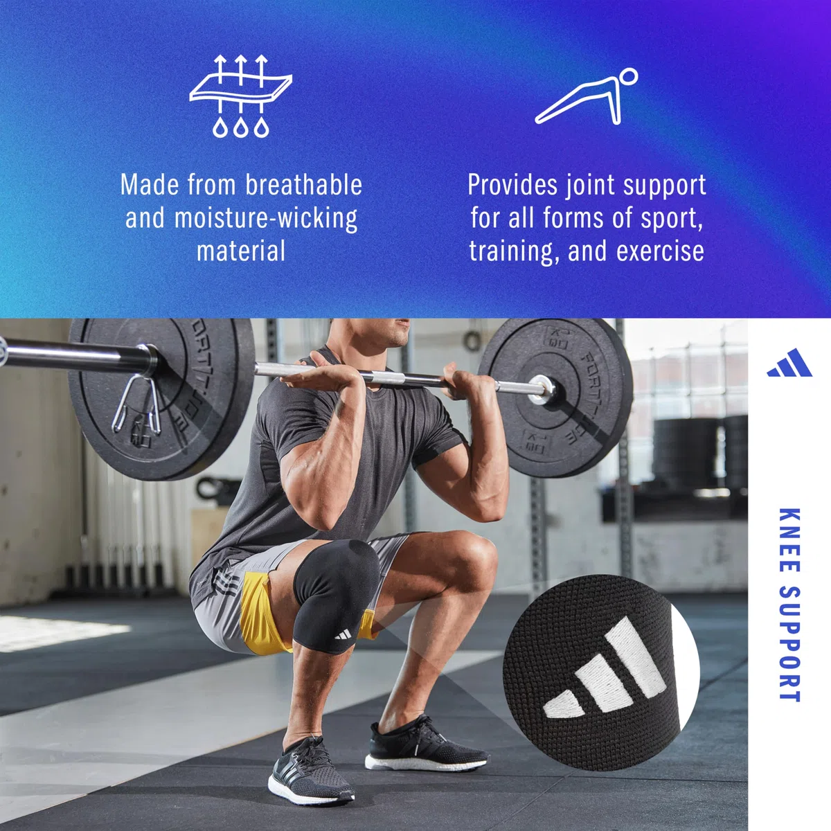 adidas Kniebandage Bandagen, Schwarz, L