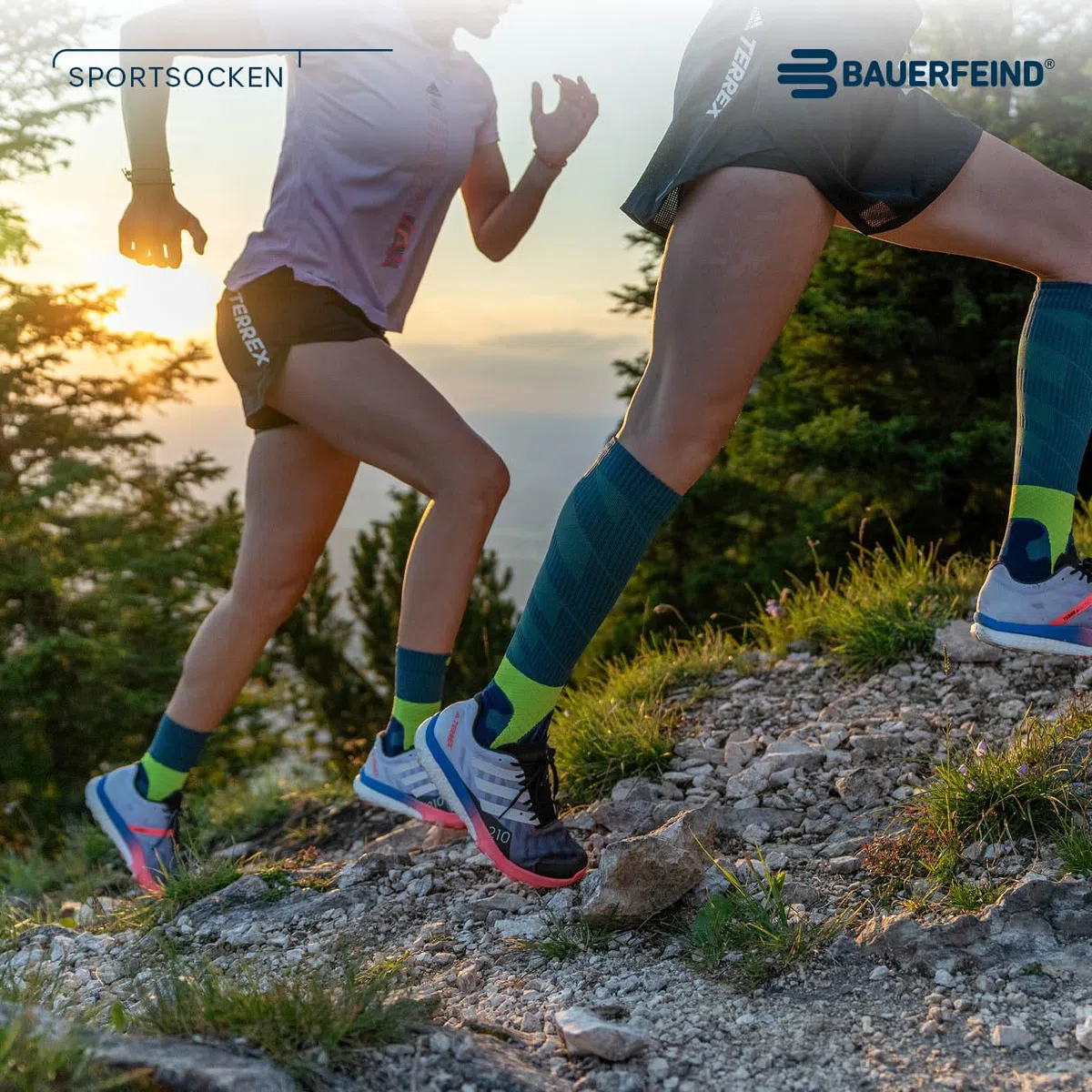 BAUERFEIND Trailrunning-Socken „Trail Run Mid Cut Socks“