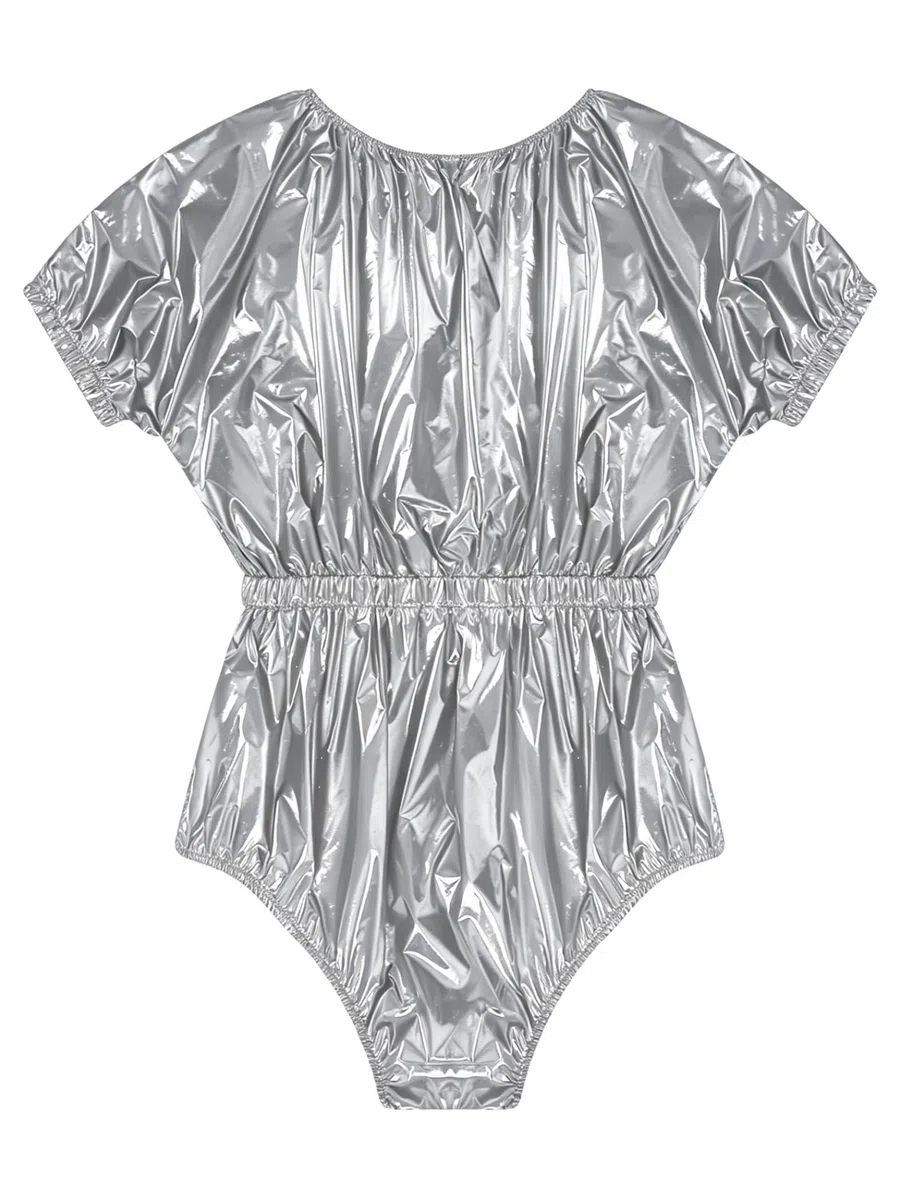 Erwachsene Windelbody Pvc Body Kurzarm Overall Kurz Pyjama Auslaufsichere Windelüberzug Wasserdicht ölbeständig