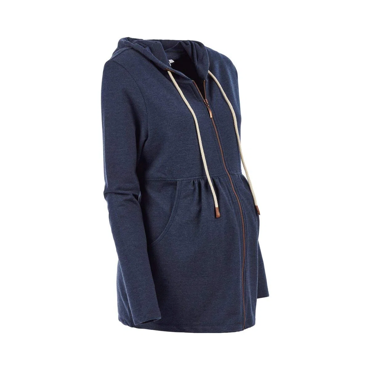 2hearts Umstandsmode Herbst Winter Damen Umstandsmode Damen Umstands Stilljacke Athleisure Hoodie Baumwollmischung Blau