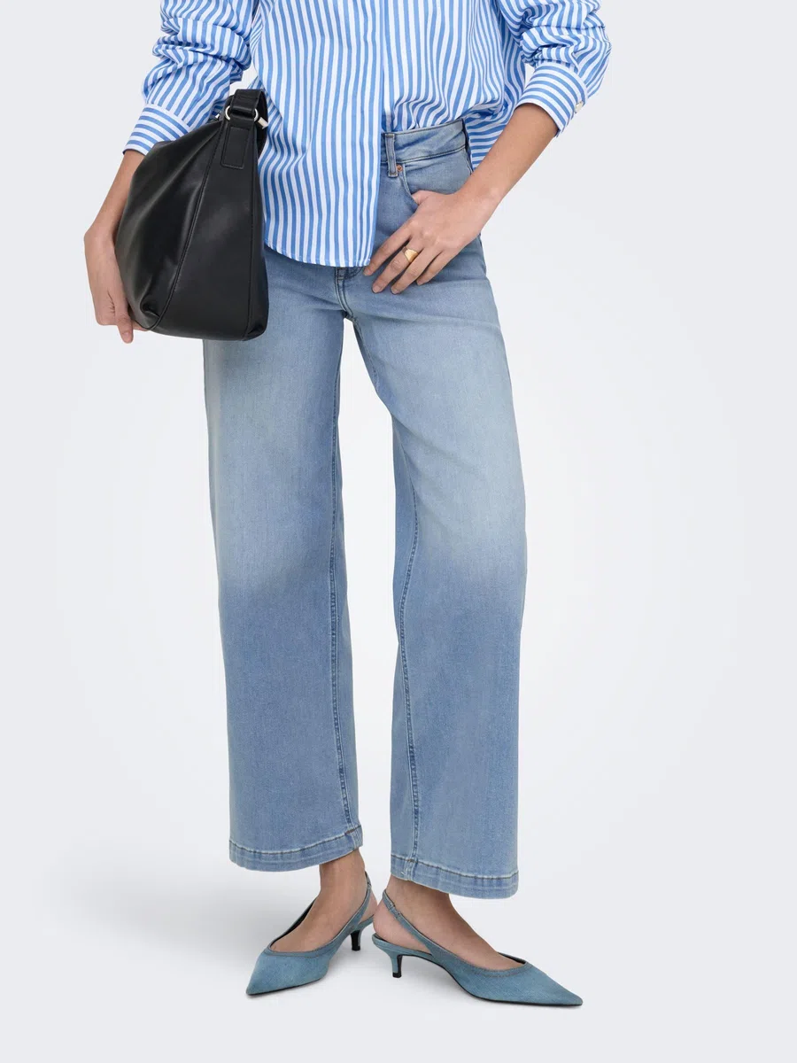 ONLY Female Jeans mit weitem Bein ONLMADISON Hohe Taille Weiter Beinschnitt Jeans | Jeans