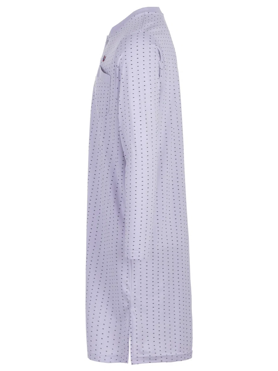 Herren Nachthemd Langarm Größe M-3XL Schlafshirt Pyjamaoberteil Punkte