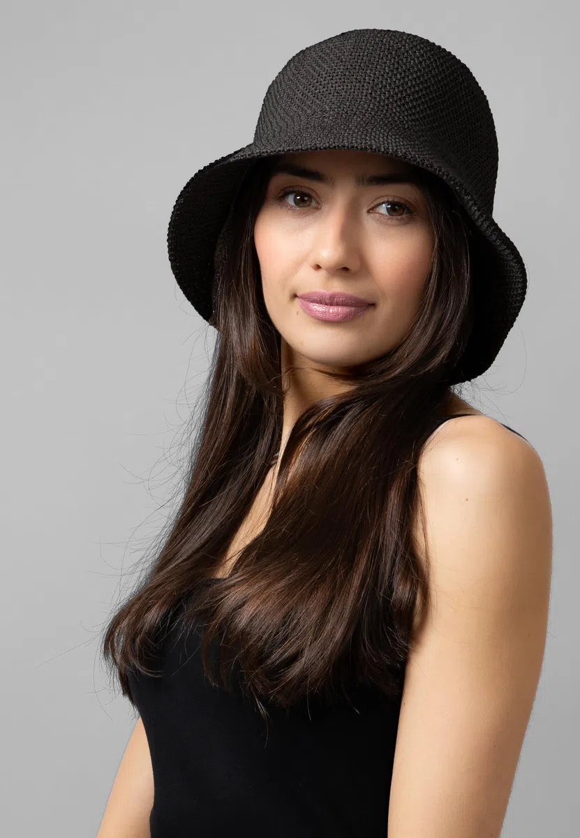 Caspar HT020 lässiger Damen Sommer Fischerhut Bucket Hat aus Toyo Stroh