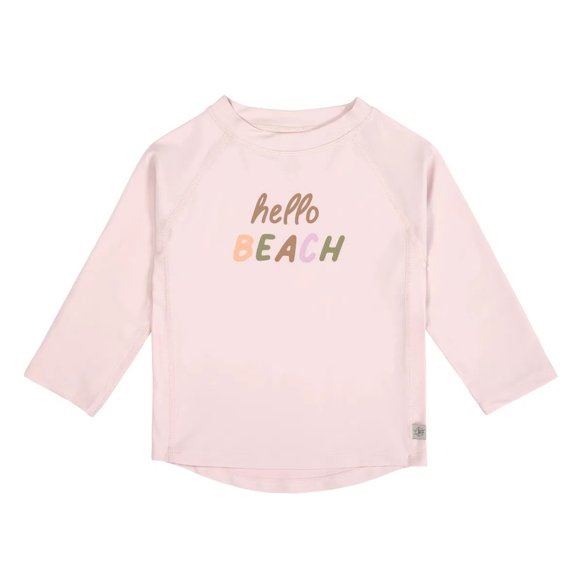 LÄSSIG Baby und Kleinkind Langarm Schwimmshirt Badeshirt Rashguard mit UV-Schutz Hello Beach Light pink 25-36 Monate