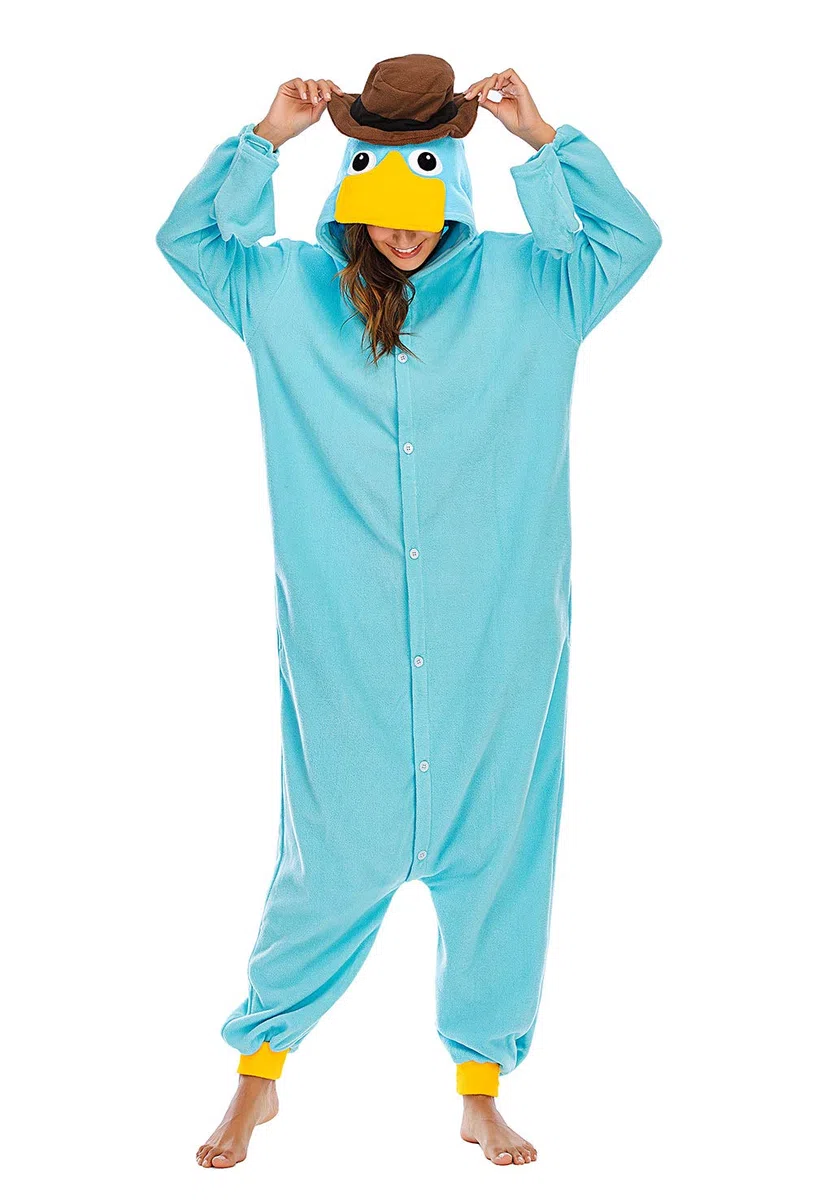 BGOKTA Onesie Pyjama Animal Costume Cosplay Unisex-Erwachsene Herbst und Winter Tier Pyjama
