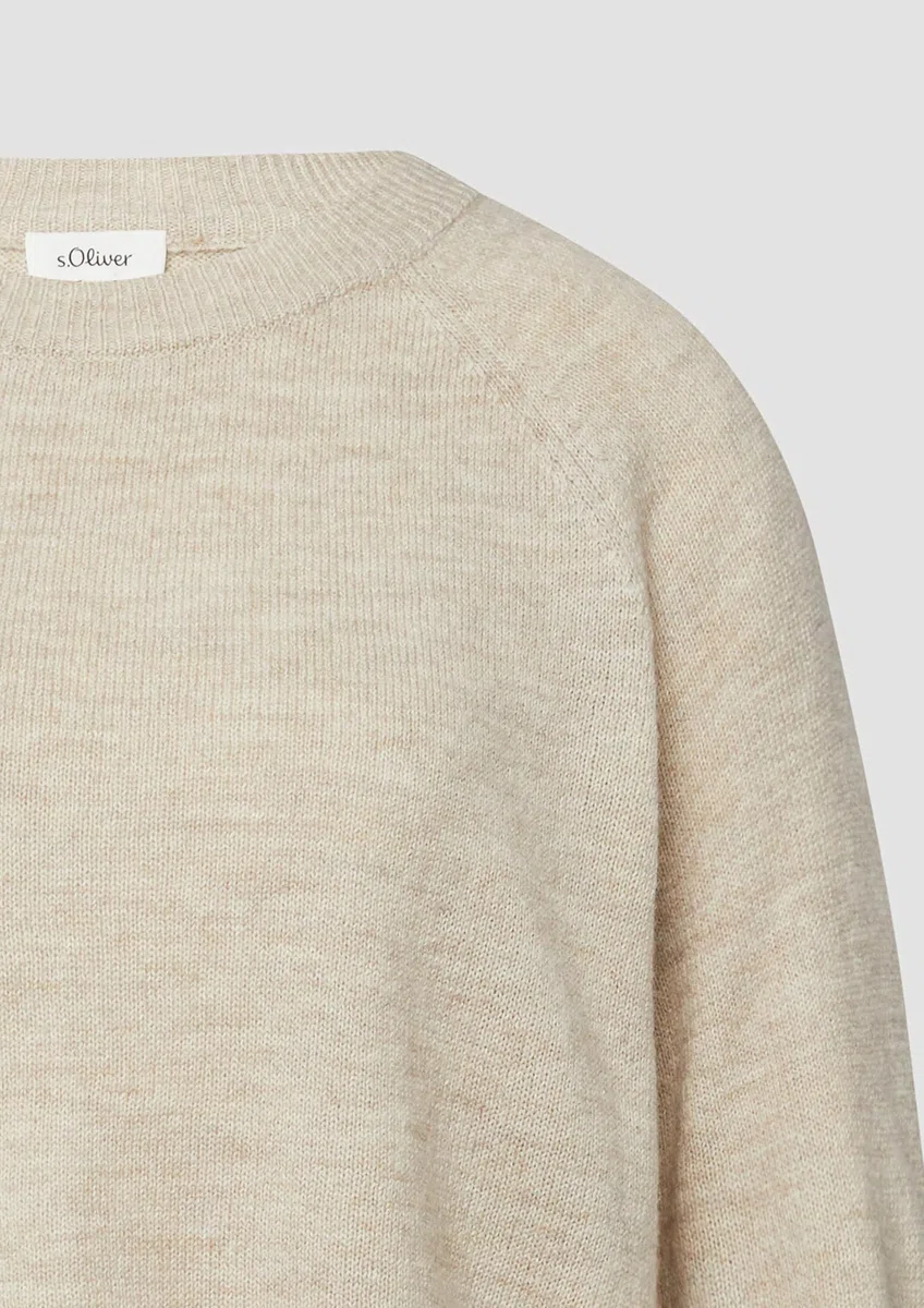 s.Oliver Weicher Halbarmpullover aus Alpakamix