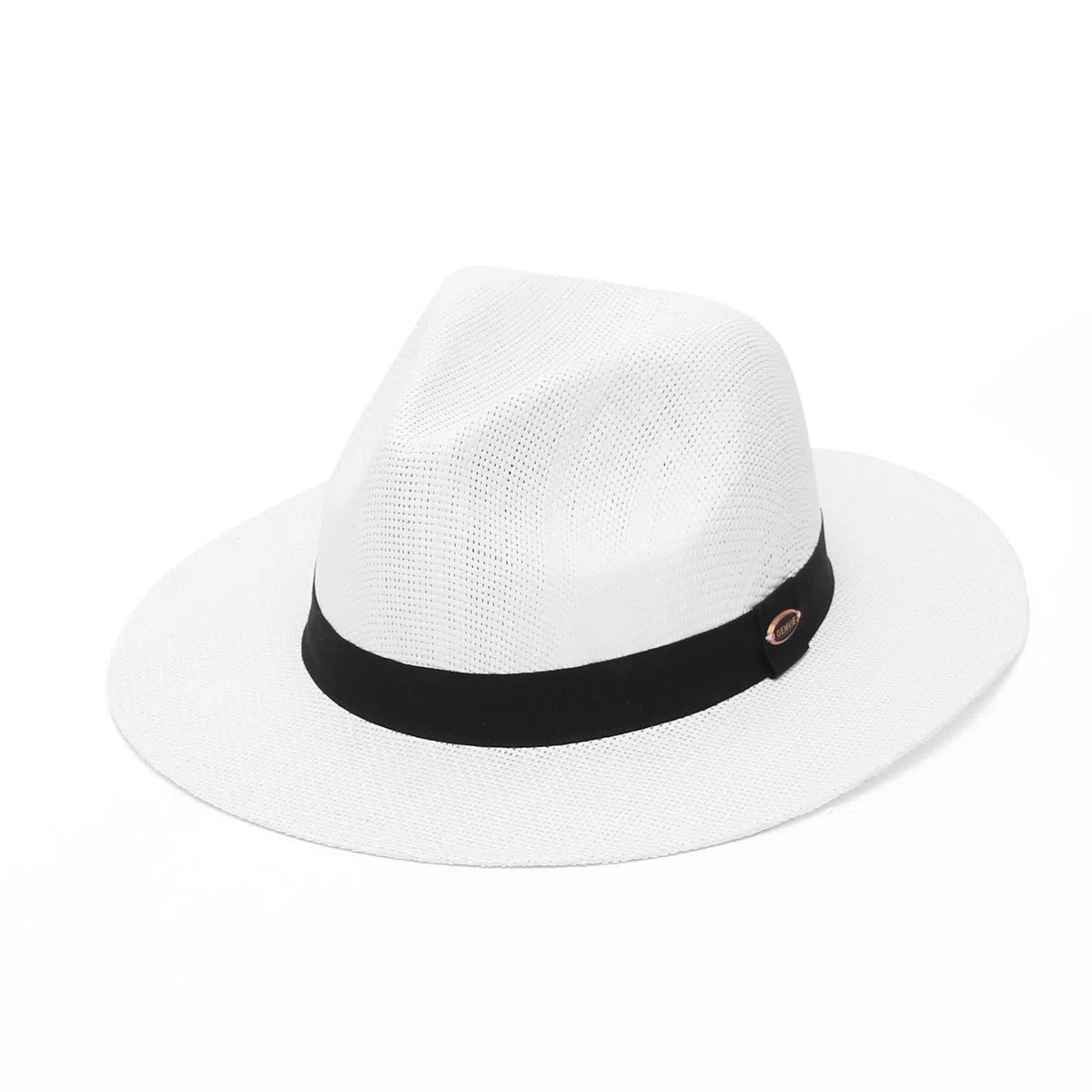 GEMVIE Panama Hut Herren Damen Breite Krempe Strohhut Fedora Hut mit Ripsband Bogarthut Sommer Sonnenhut