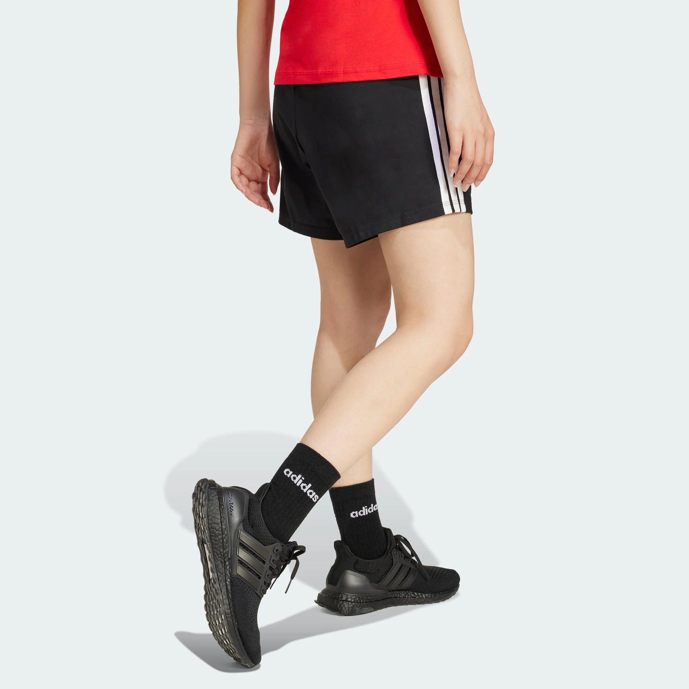 Adidas Damen Essentials 3-Stripes Cotton Shorts
