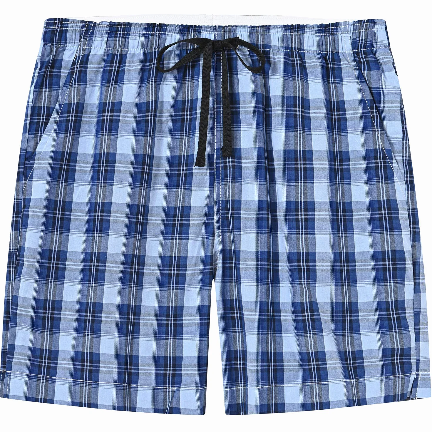 MoFiz Schlafshorts Jungen Baumwolle Kurz Pyjamahose Schlafanzug Karierte Hose Loungewear Nachtwäsche 7-15 Jahre