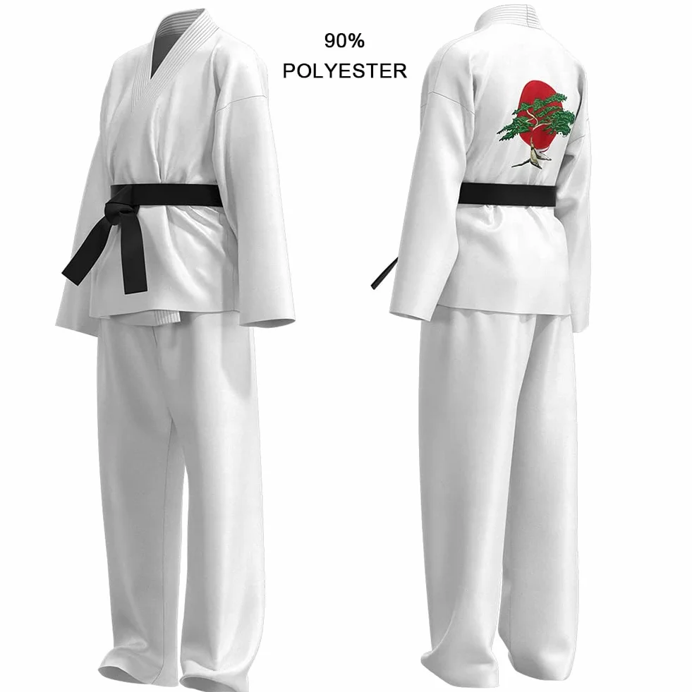 Karateanzug Kinder Mädchen Bequemer Professioneller Judoanzug Jungen V-Ausschnitt Taekwondo Anzug mit Gürtel