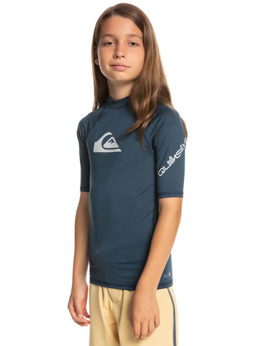 Quiksilver Jungen All Time Short Sleeve Youth Rashguard Surf Shirt Rash Guard Hemd
