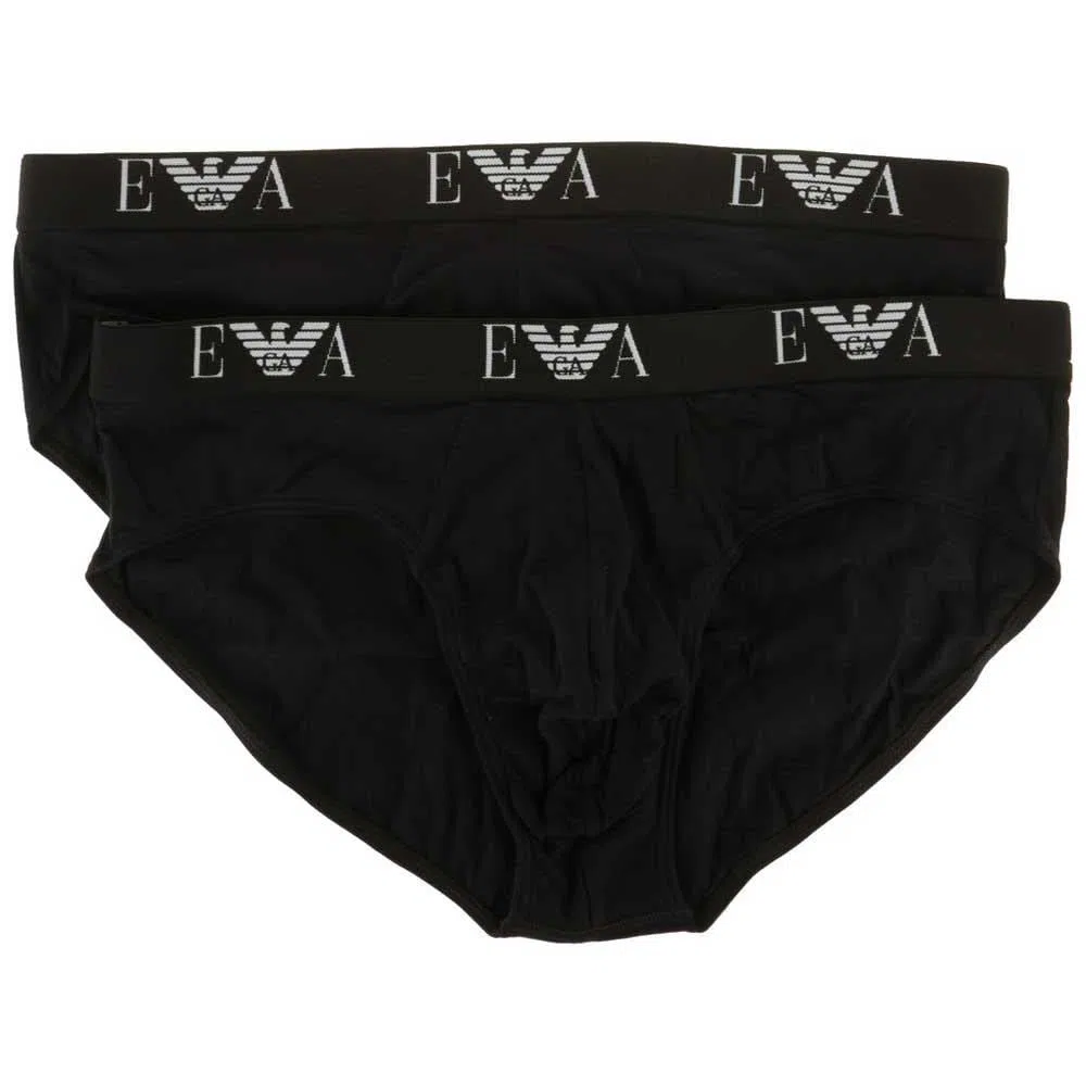 Emporio Armani Herren 2-Pack Brief Pure Cotton Slip (2er Pack)