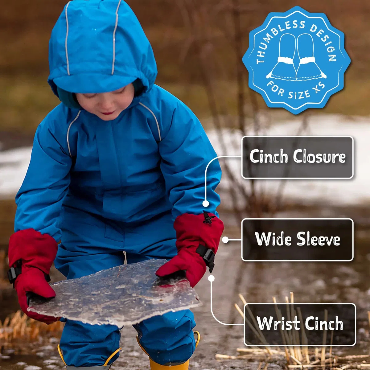 Jan & Jul Wasserdichte bleib dran Fäustlinge für Babys Kleinkinder und Kinder