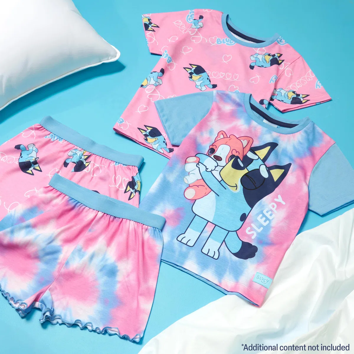 Get Trend Schlafanzug Mädchen Kurz Kinder Sommer Pyjama 2er Pack Weich Nachthemd Set für Kinder Kleinkinder Teenager