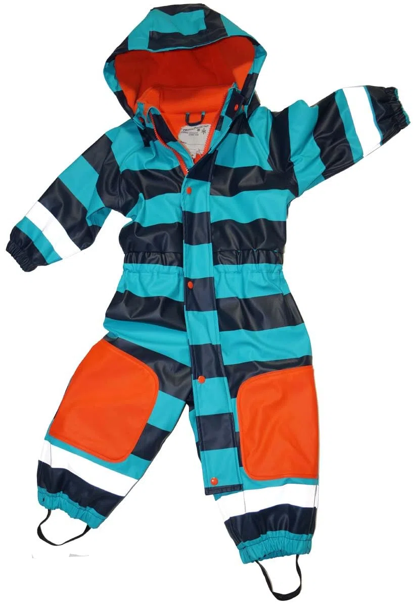 MAYLYNN Schneeanzug Regenoverall Regenanzug Blau, warm gefüttert mit dicken Fleece Futter