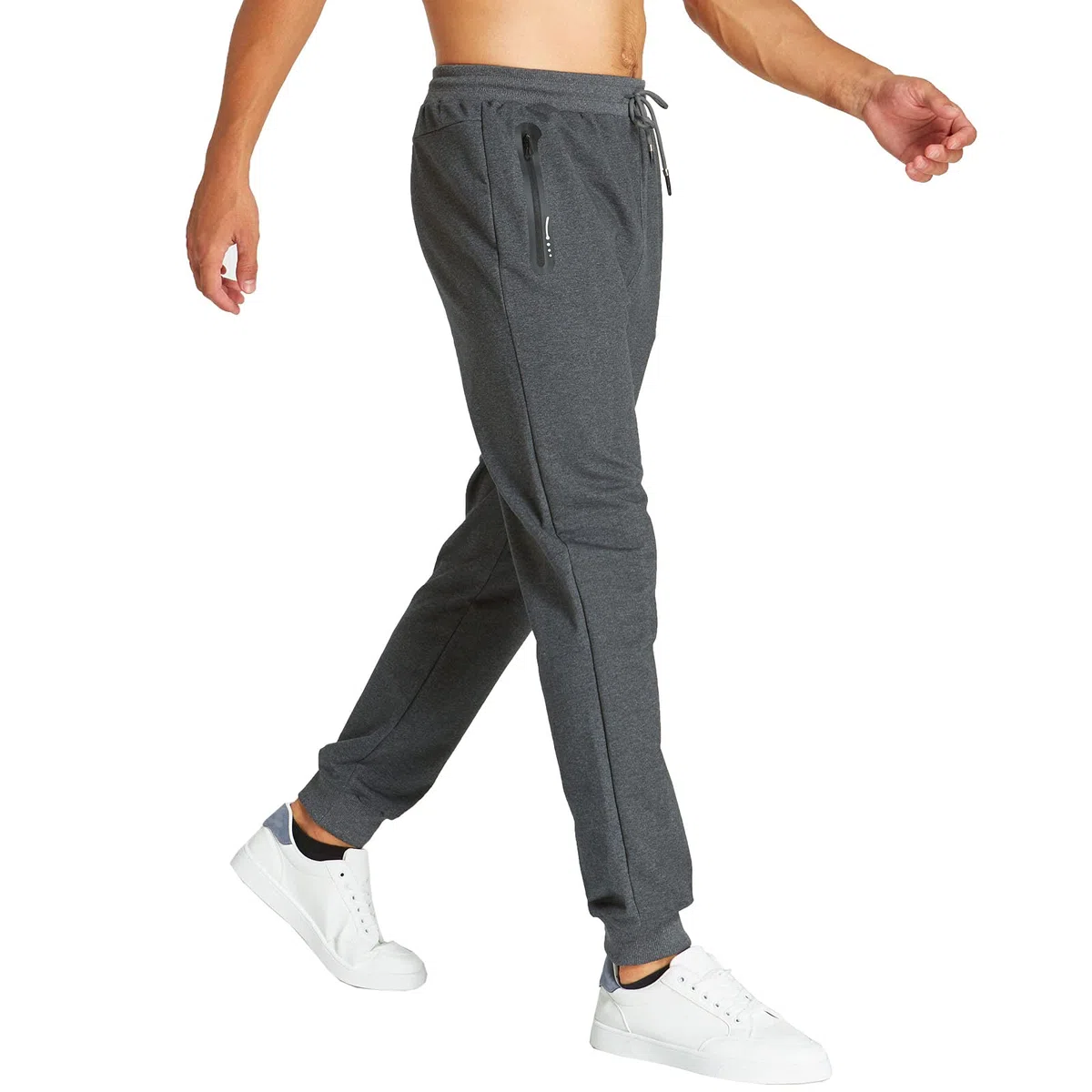 JustSun Jogginghose Herren Sporthose Baumwolle mit Reißverschlusstaschen