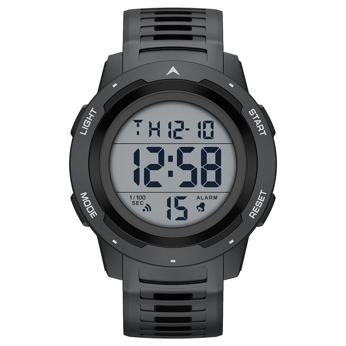 GOLDEN HOUR Uhren Herren Wasserdicht Digital mit Breitem Bildschirm Leicht Ablesbares Display, Militär-Stil, mit Gummi-Armband