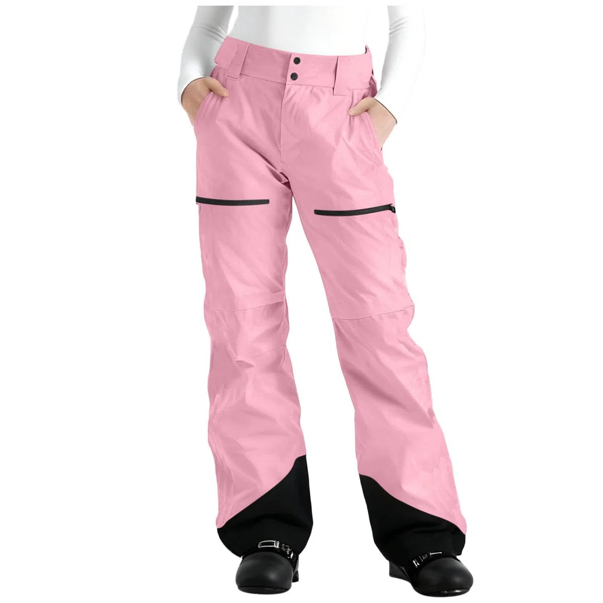 Skihose Damen Baggy Warm wasserdichte Snowboardhose Winddicht High Waist Schneehose Damen Winter Thermo Gefüttert Ski Hosen Snowboard Atmungsaktiv Wanderhose Frauen Outdoor Skihosen