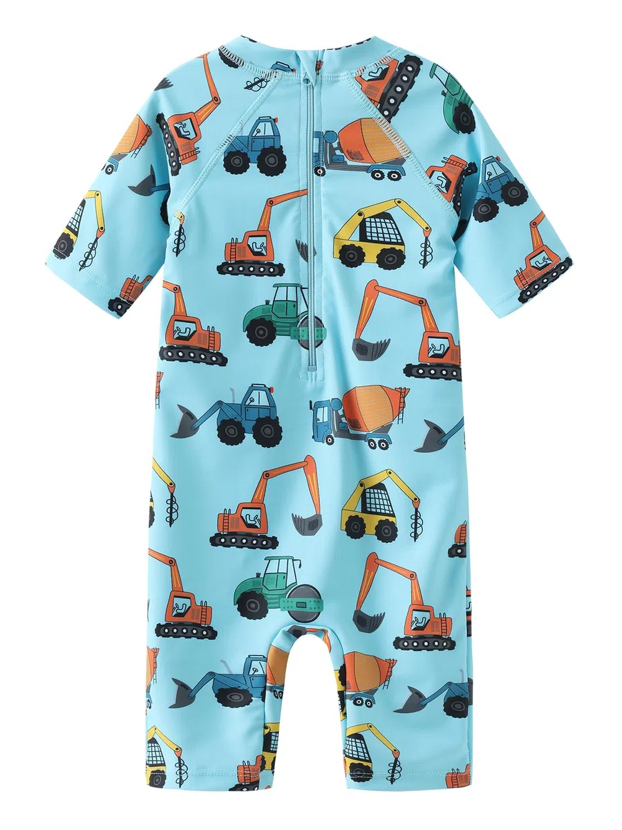 Aisyee UV Kleidung Baby Badeanzug Kurzarm Einteiliger Kinder UV Badebekleidung Baby Schwimmanzug Jungen Rashguard 6 Monate-5 Jahre