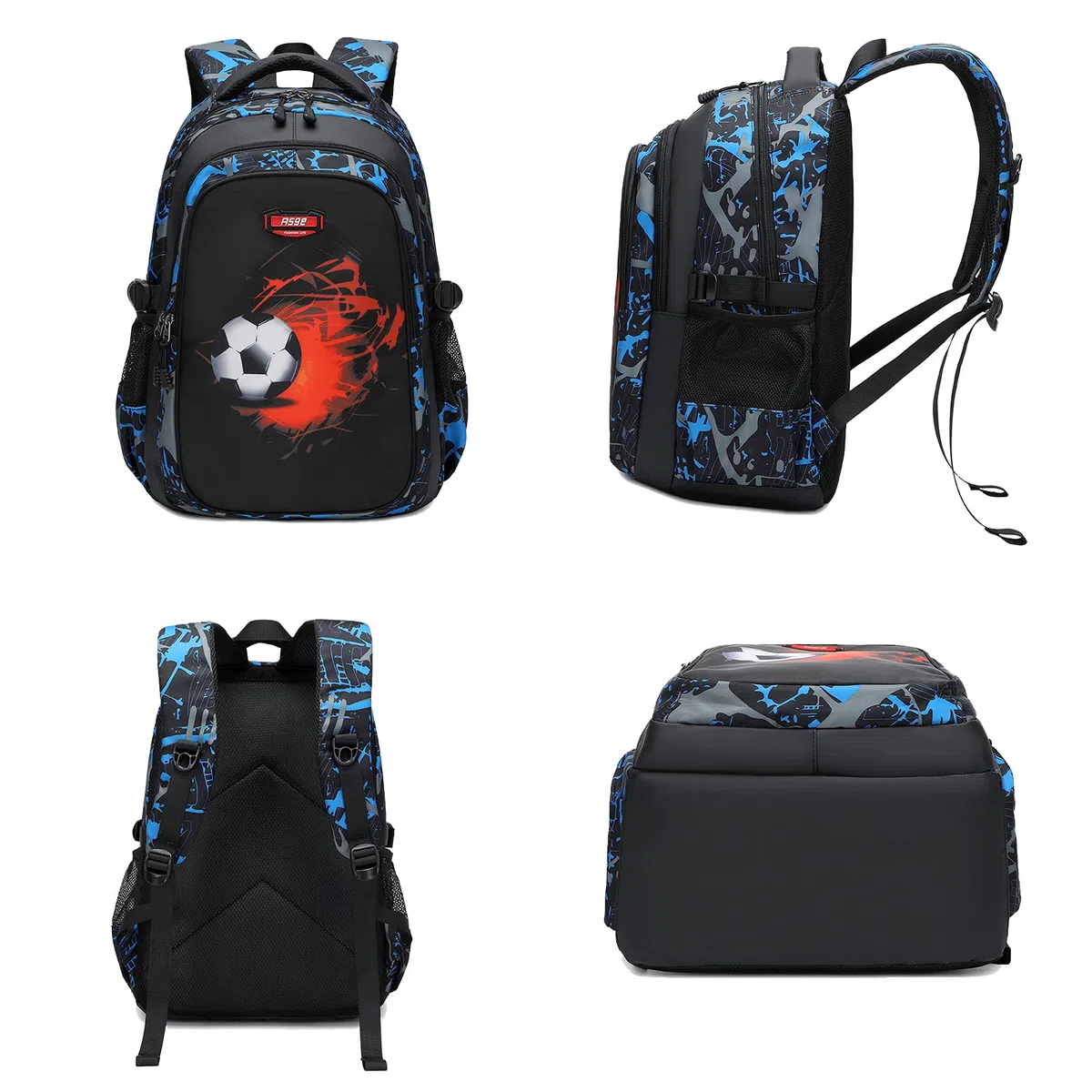 Asge Unisex Kinder Rucksack Schulrucksack (1er Pack)