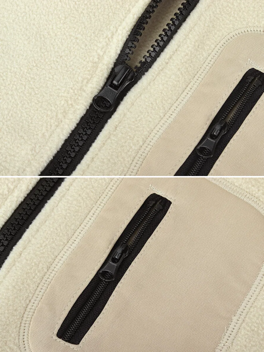 Kleinkind Kinder Polar Fleece Jacke Stehkragen Winddichte Jacke Reißverschluss Leichte Mantel Einfach Eltern-Kind Oberbekleidung