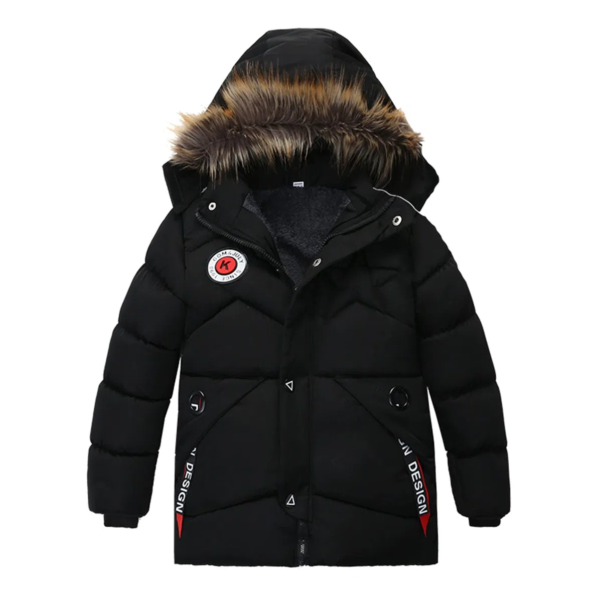 Generisch Winterjacke Kinder Sweatshirt Winter Jungen Jacke Mantel Mit Kapuze Mantel Mode Warme Kleidung Jacke Jungen Coat&Jacket