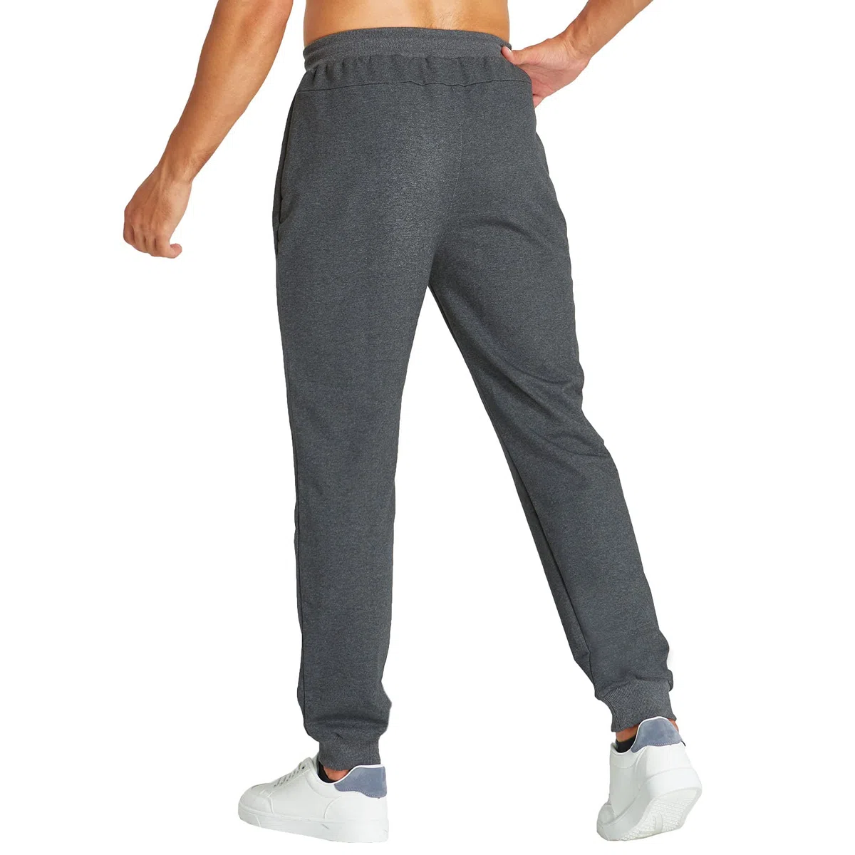 JustSun Jogginghose Herren Sporthose Baumwolle mit Reißverschlusstaschen