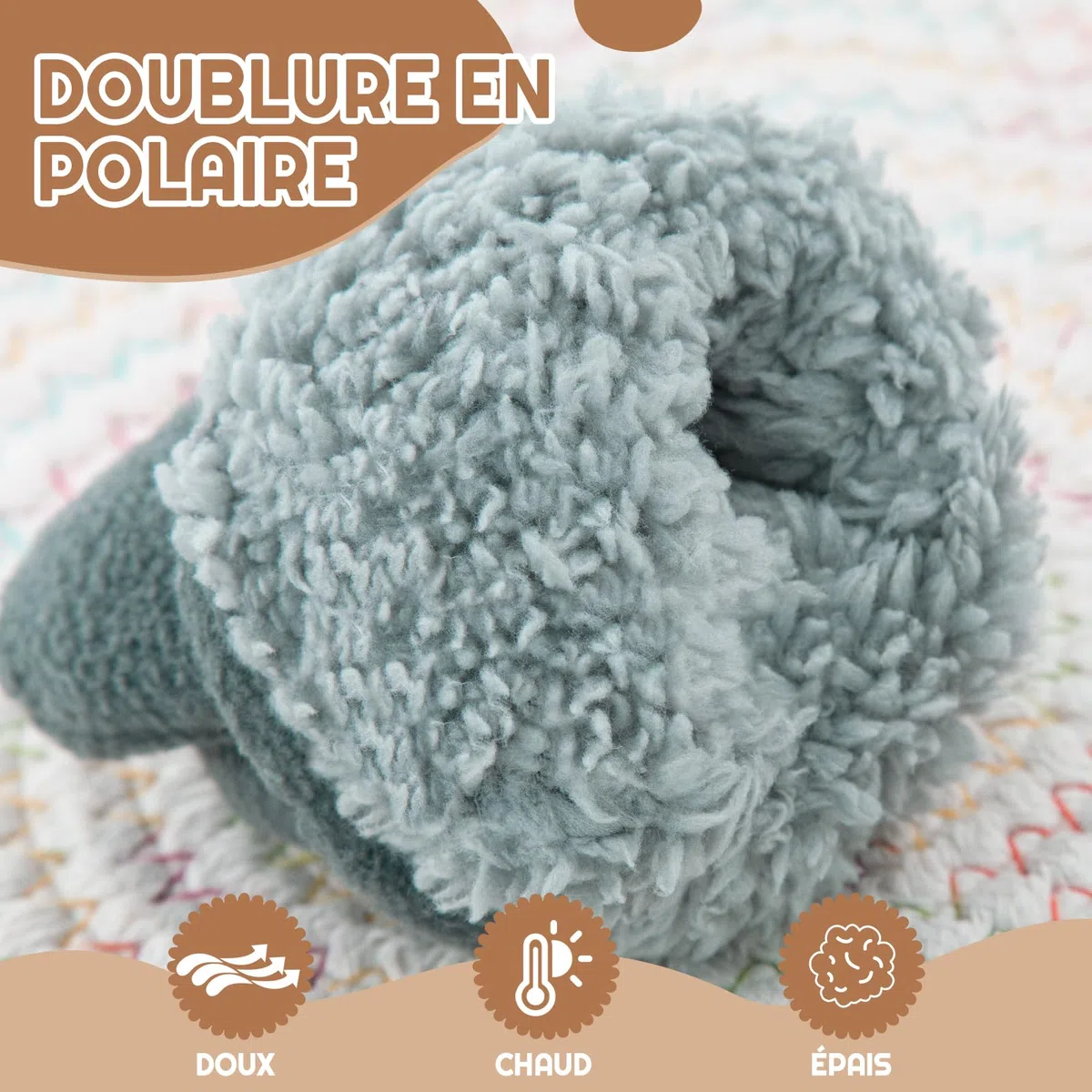 Winterhandschuhe für Babys, Futter aus Molton, für Kleinkinder, Jungen, warm, weich, für Babys, Mädchen, verstellbare Handschuhe im Freien
