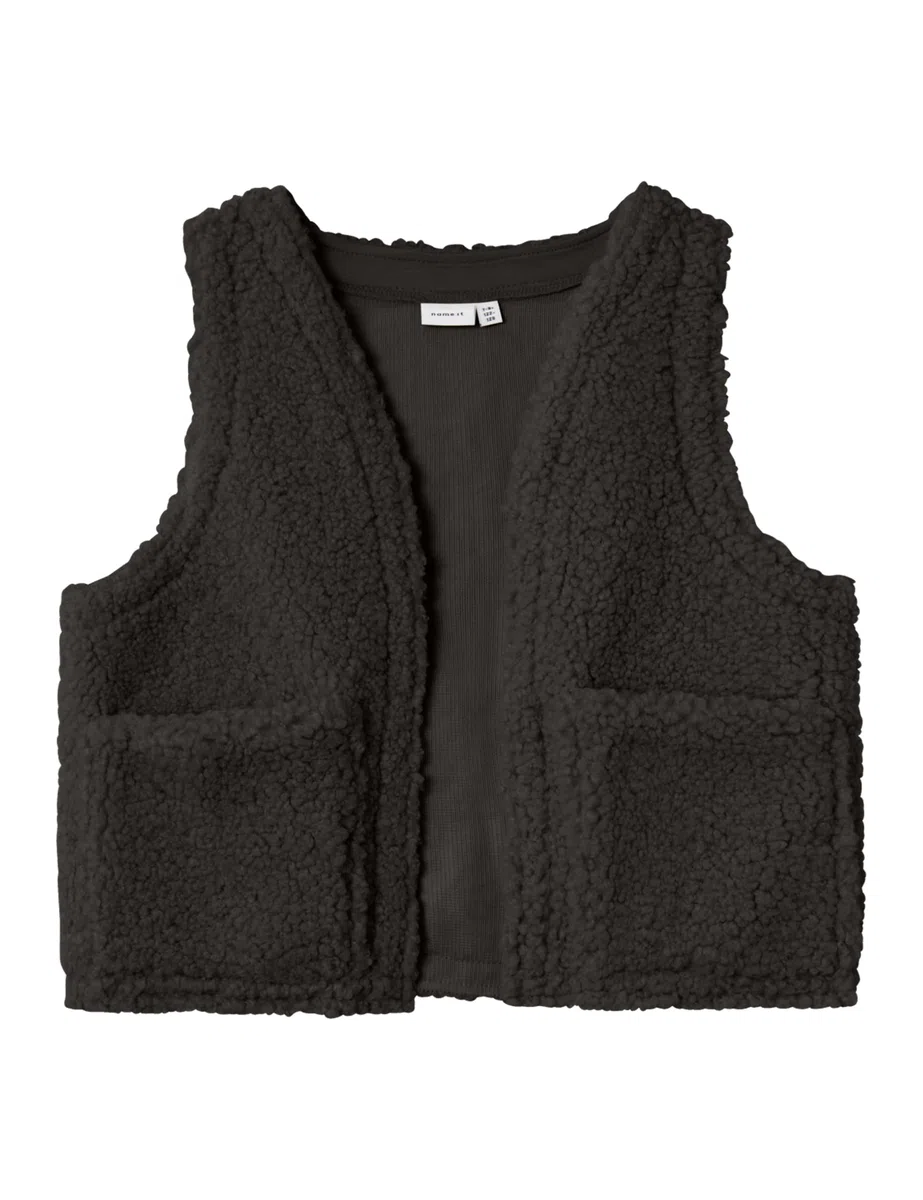 NAME IT Mädchen Nkfriteddy Waistcoat Teddyweste (1er Pack)