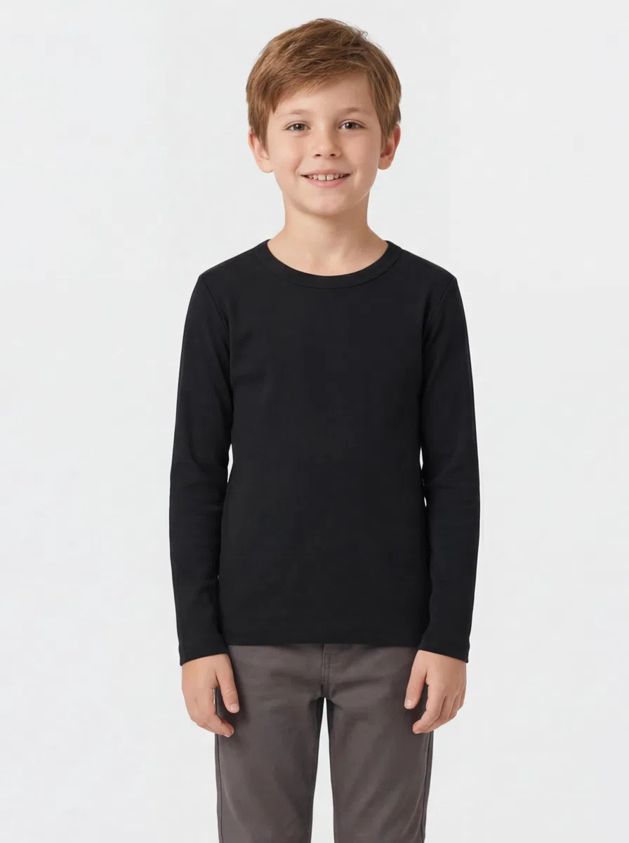 TupTam Langarmshirt Kinder – 3er Pack Unterhemden Jungen & Mädchen, 100% Baumwolle, Unisex