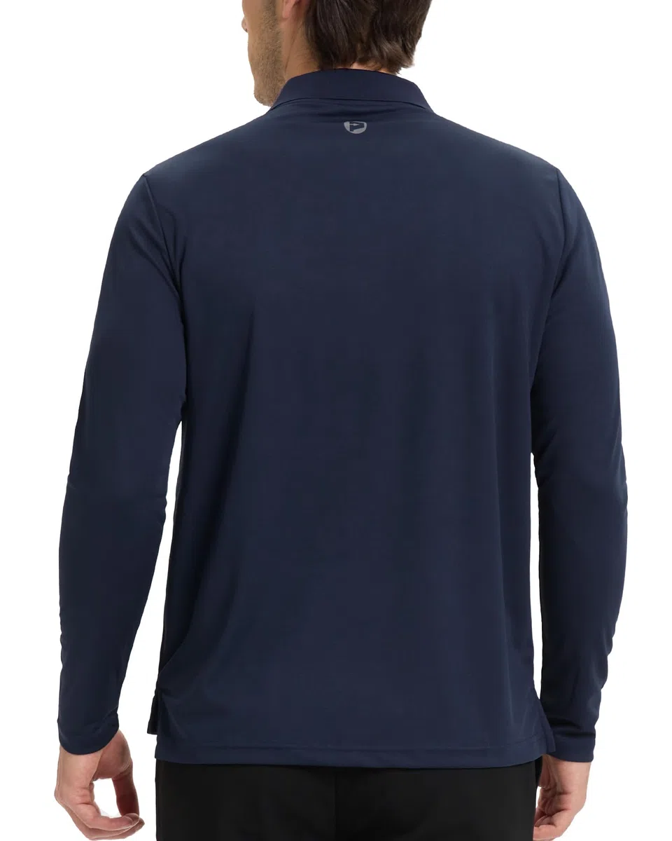 Outdoor Ventures Herren Poloshirt Langarm UPF50+ Sonnenschutz UV Schutz Polohemd Golf Sports T Shirts für Männer Leichtes Atmungsaktiv Poloshirts Casual Polo Tops zum Tennis