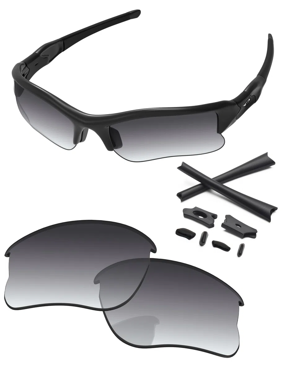 Ersatzlinsen & Gummi-Kits für for Oakley Flak Jacket XLJ OO9009
