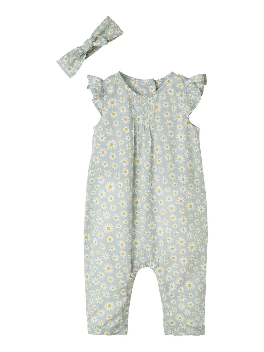 Vertbaudet Mädchen Baby-Set: Overall & Haarband