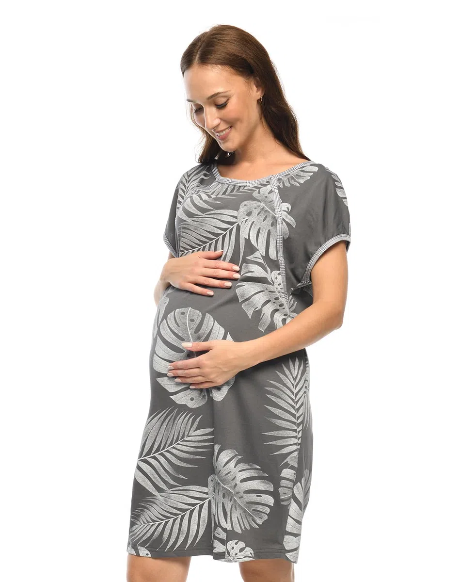 MijaCulture 3 in1 Geburtskleid Stillnachthemd Umstandsnachthemd 4123