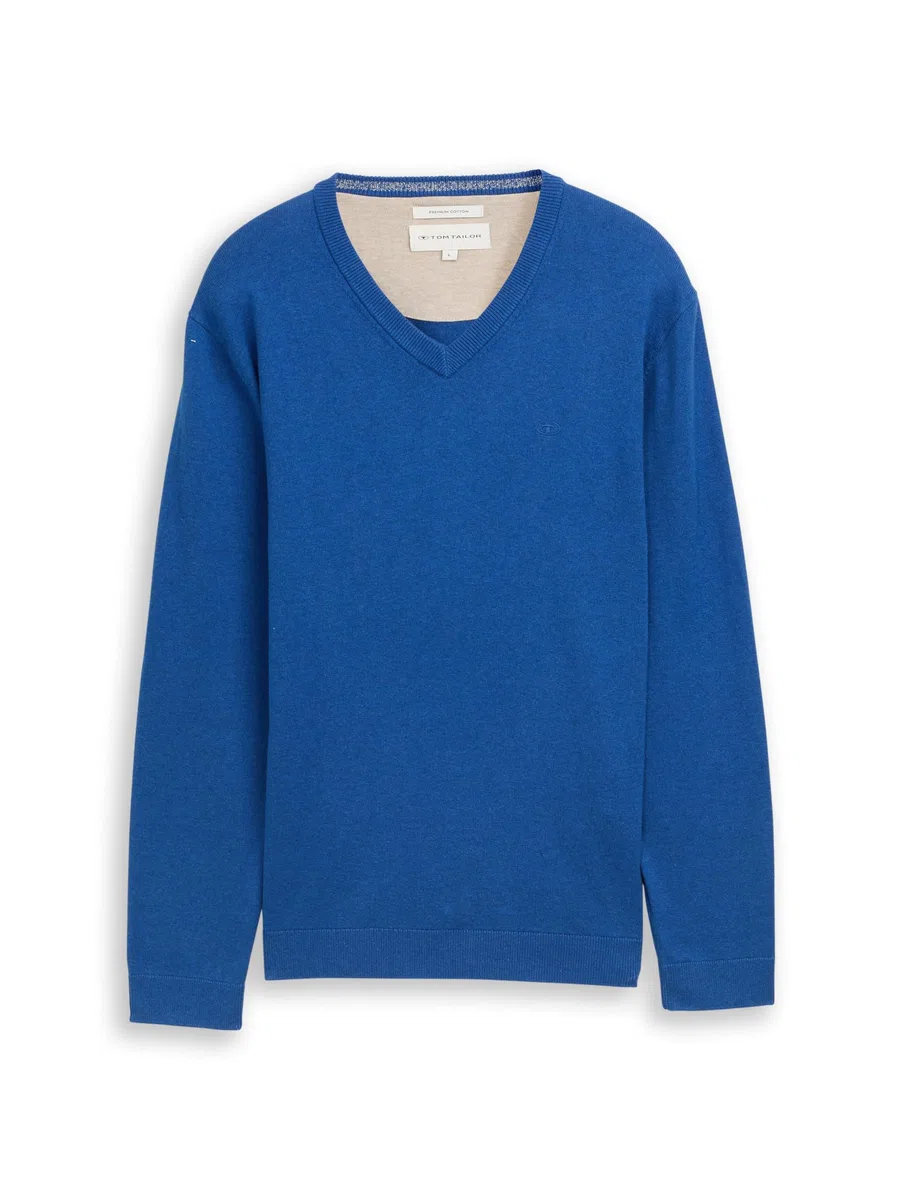 TOM TAILOR Herren 1039811 Strickpullover mit V-Ausschnitt